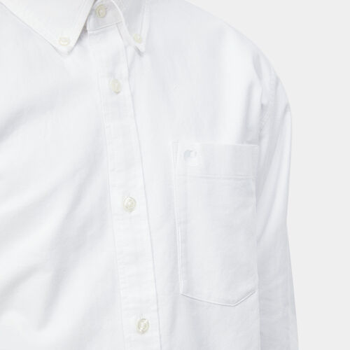Camisa Carhartt blanca L/S C-Logo Shirt  S
