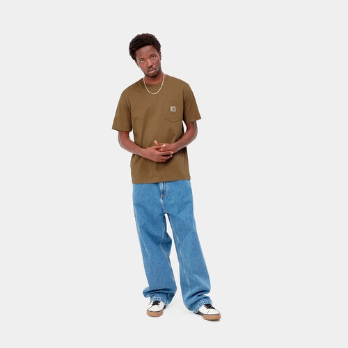Camiseta Carhartt marrn con bolsillo S/S Pocket T-Shirt MARRON XS