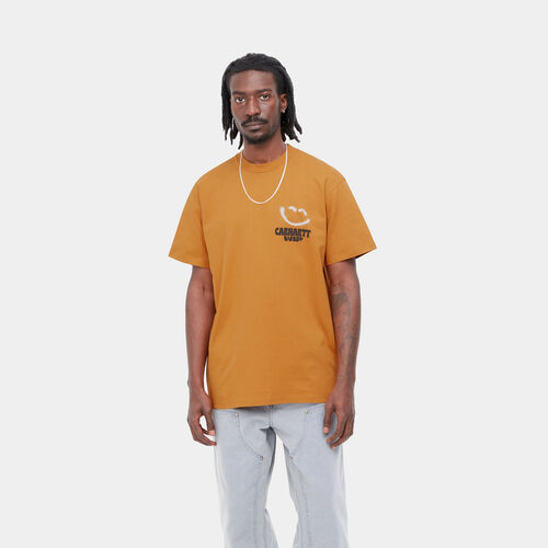 Camiseta Carhartt Marron ochre S/S Happy Script T-Shirt XS