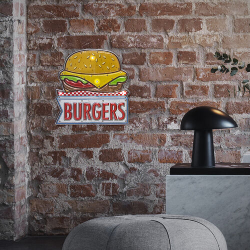 Rotulo decorativo Burger  Led 18cm Balvi