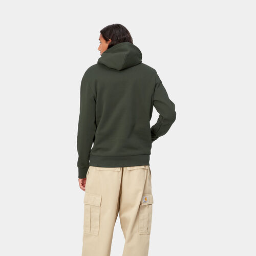 Sudadera capucha Carhartt verde hooded script embroidery  XS