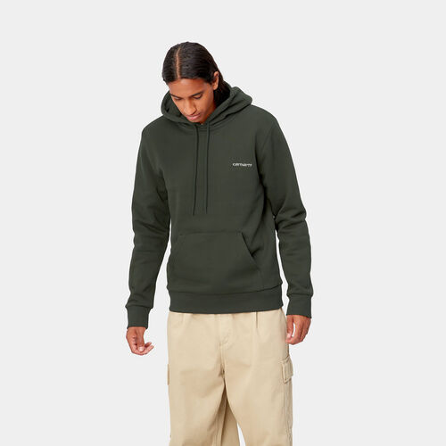 Sudadera capucha Carhartt verde hooded script embroidery  XS