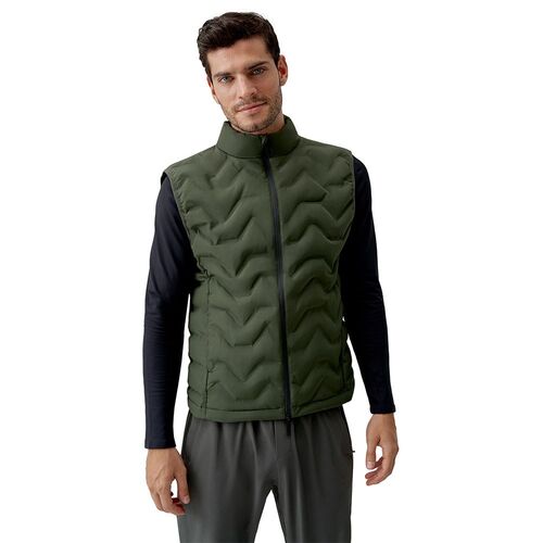 Chaleco acolchado verde Born Living Yoga Vest sepik Deep kaki S