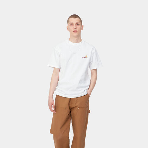 Camiseta Carhartt Blanca American Script T-Shirt White  XS