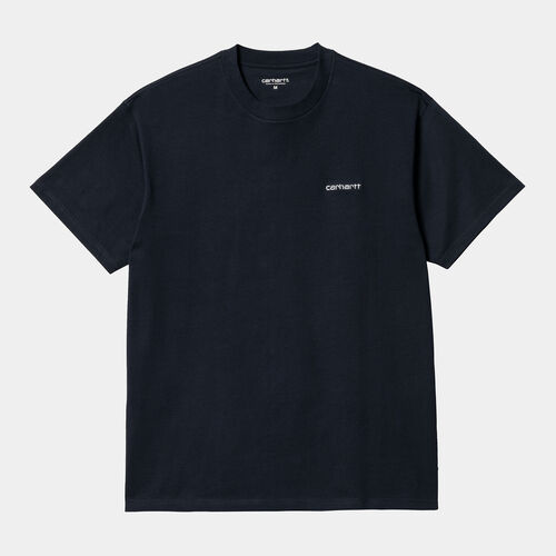 Camiseta Carhartt Azul Script Embroidery T-Shirt Atom Blue XS