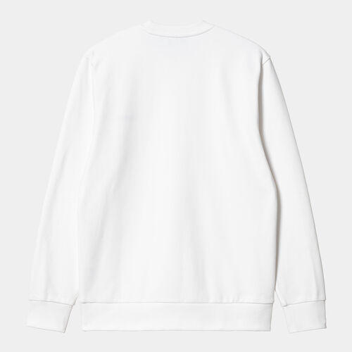 Sudadera sin capucha Carhartt Blanca Script Embroidery Sweatshirt White XS