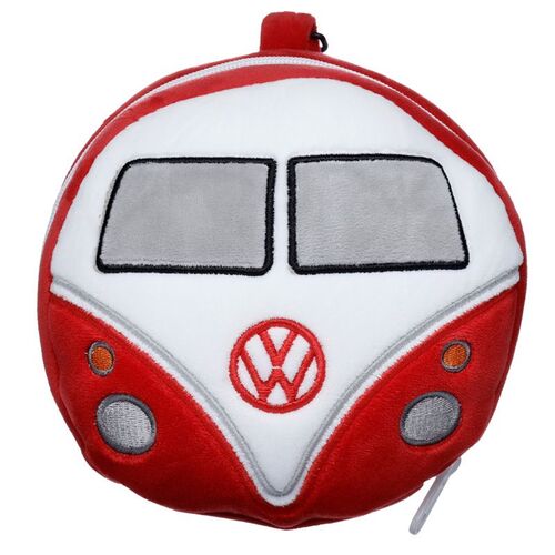 Almohada de Viaje y Antifaz Puckator- Caravana Volkswagen VW T1 Camper Roja TU