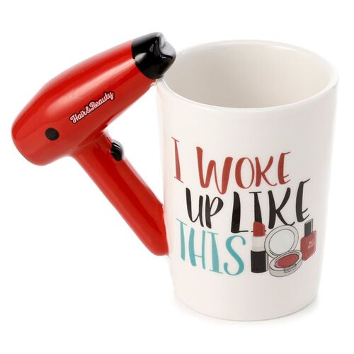 Taza de Cerámica Puckator- Asa con Forma Secador de Pelo TU