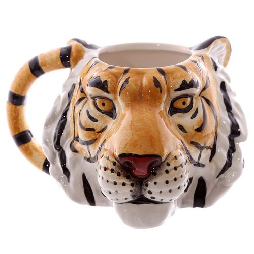 Taza de Cermica 3D con Forma Puckator- Cabeza de Tgre TU