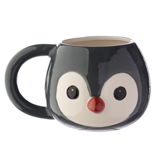 Taza de Cermica 3D con Forma Puckator- Pingino Animales Adorables Adoramals TU