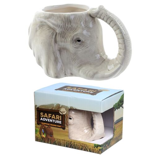 Taza 3D con Forma Puckator- Cabeza de Elefante TU