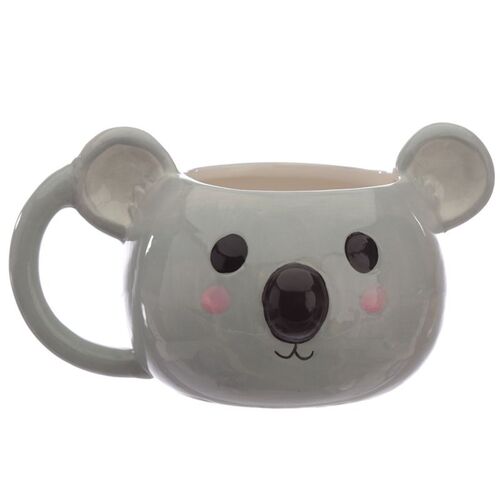 Taza de Cermica 3D con Forma Puckator- Cabeza de Koala Animales Adorables Adoramals TU