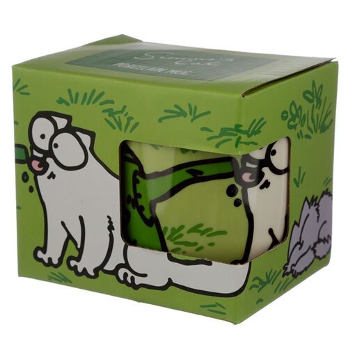 Taza de Porcelana Puckator- Gato Simon''s Cat en Verde TU