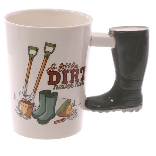 Taza de Cerámica Puckator- Jardín - Asa con Forma de Bota TU