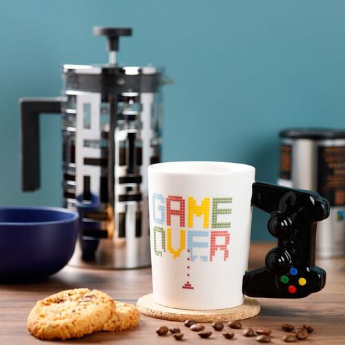 Taza de Cermica Puckator- Asa con Forma de Mando Videojuegos Game Over TU