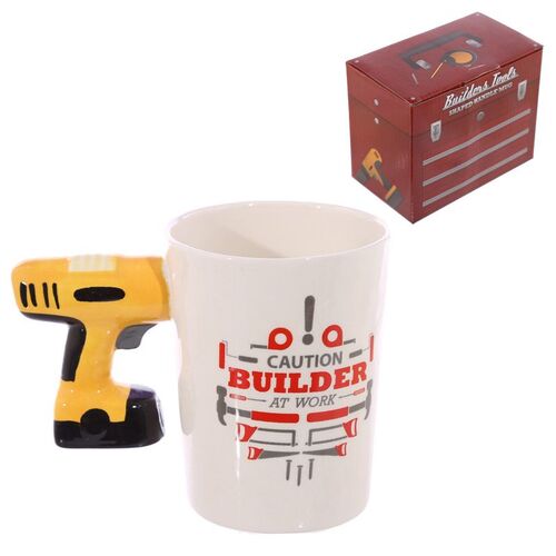 Taza de Cerámica Puckator - Asa con Forma de Taladro TU