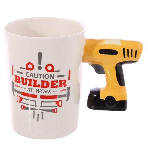 Taza de Cerámica Puckator - Asa con Forma de Taladro TU