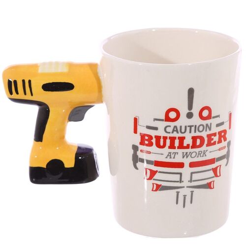 Taza de Cerámica Puckator - Asa con Forma de Taladro TU