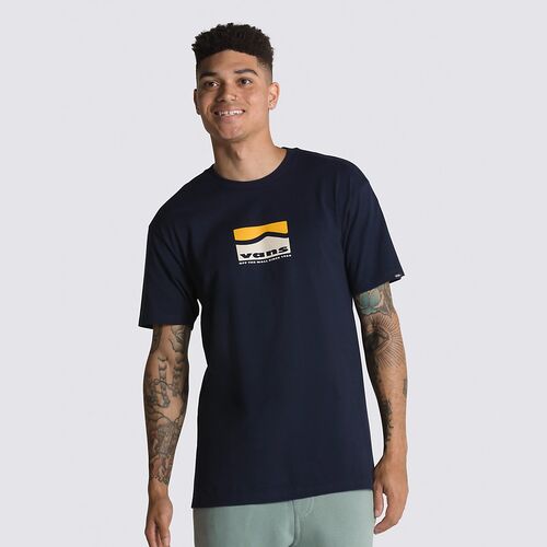 Camiseta Vans Azul Center Sidestripe Navy S