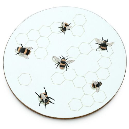 Taza de Porcelana y Posavasos Puckator - Abejas  TU