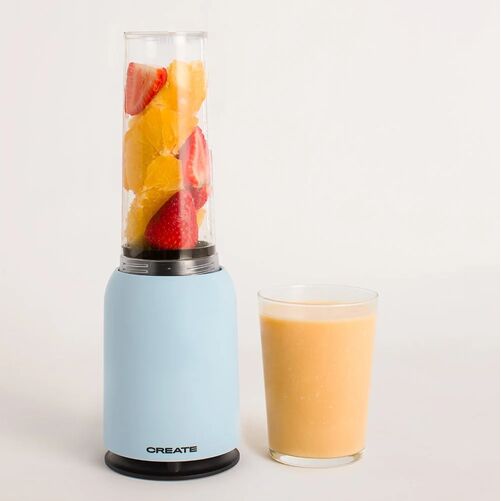 MOI SLIM CREATE - Batidora con vaso portátil azul pastel TU