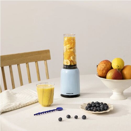MOI SLIM CREATE - Batidora con vaso portátil azul pastel TU