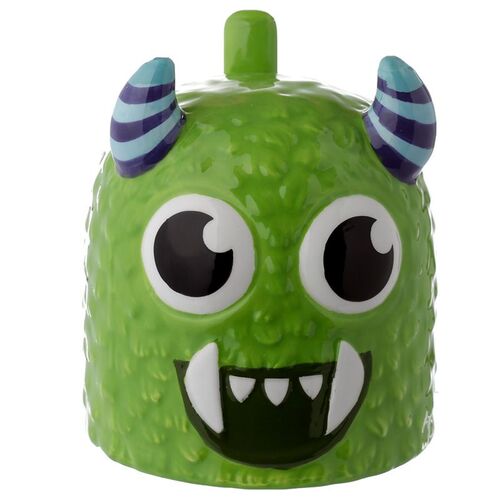 Tazón de Cerámica Puckator 3D con Forma - Monstruo Monstarz Verde del Revés TU