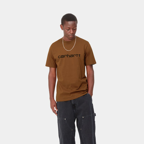 Camiseta Marrn Carhartt S/S Script T-Shirt Deep H Brown M