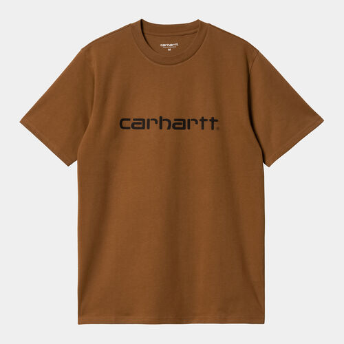 Camiseta Marrn Carhartt S/S Script T-Shirt Deep H Brown M