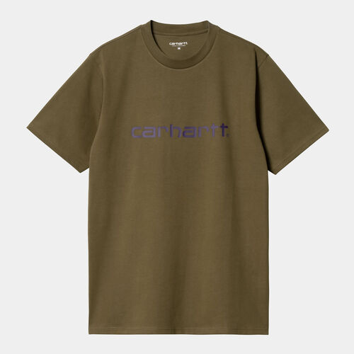 Camiseta Verde Carhartt S/S Script T-Shirt Highland Cassis M
