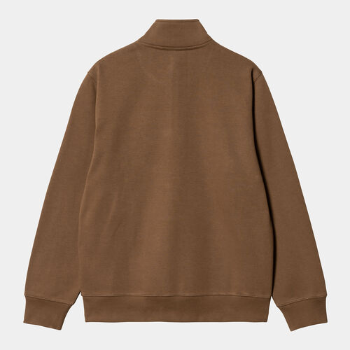 Sudadera Marrn Carhartt Chase Neck Zip Sweatshirt Tamarind S