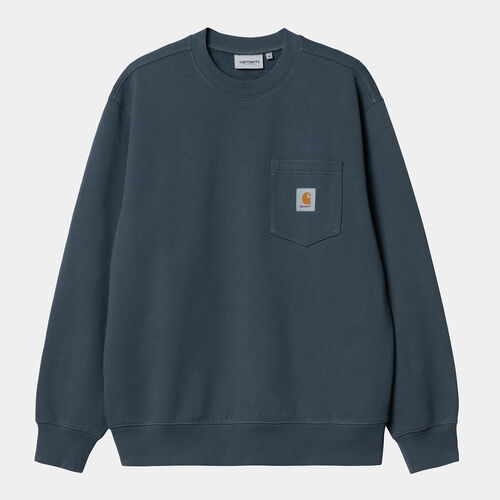 Sudadera Azul Carhartt Pocket Sweatshirt Ore XS