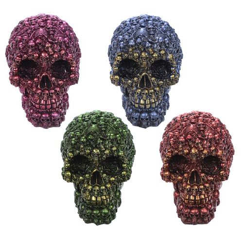 Figura Calavera Calavera con Mini Calaveras Metálicas Puckator TU