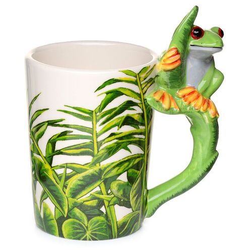 Taza de Cerámica Asa con Forma de Rana Puckator TU
