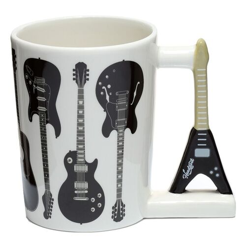 Taza de Cerámica Asa con Forma de Guitarra Puckator TU
