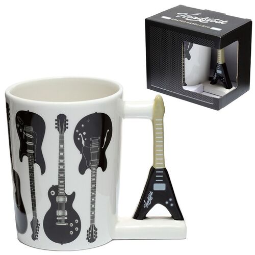 Taza de Cerámica Asa con Forma de Guitarra Puckator TU