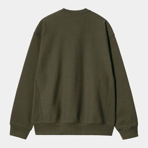 Sudadera Verde Carhartt American Script Sweatshirt Plant XS