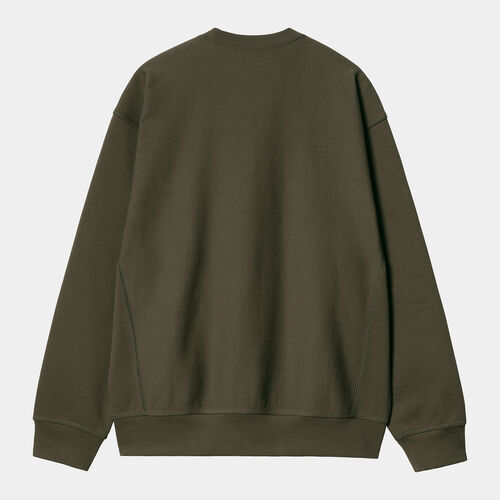 Sudadera Verde Carhartt American Script Sweatshirt Plant S