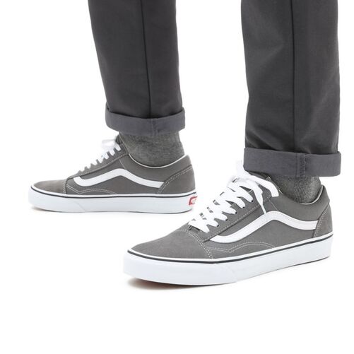 Zapatillas Vans Grises Old Skool Pewter-Truwhite 42