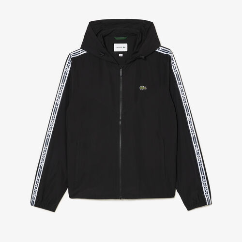 Chaqueta de Chndal Negra Lacoste Bsica S