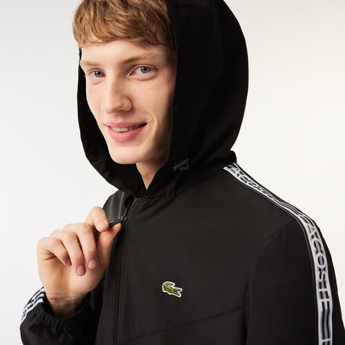 Chaqueta de Chndal Negra Lacoste Bsica S