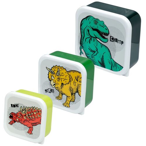 Set de 3 Fiambreras Tper Infantiles Dinosaurios Puckator TU