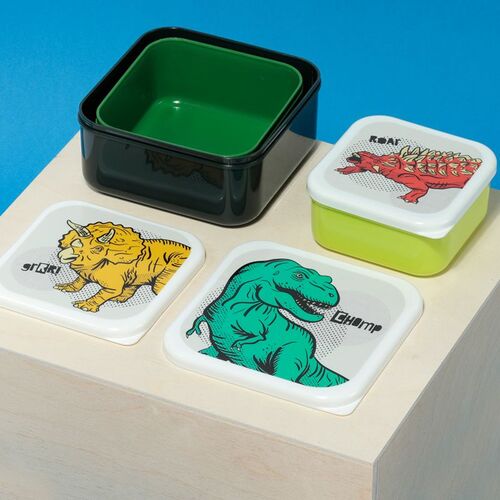 Set de 3 Fiambreras Tper Infantiles Dinosaurios Puckator TU