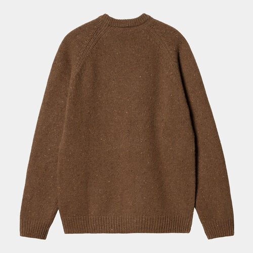 Jersey Marrn Carhartt Anglistic Sweater Tamarind XS