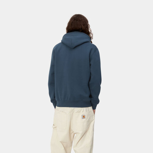 Sudadera Azul Carhartt Hooded Sweat Squid - Salt L