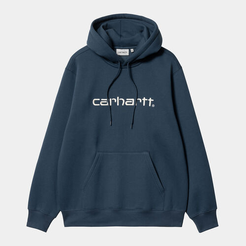 Sudadera Azul Carhartt Hooded Sweat Squid - Salt L