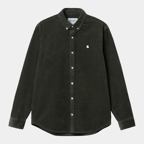 Camisa Verde Carhartt Madison Cord Shirt Plant - Wax XS