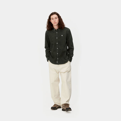 Camisa Verde Carhartt Madison Cord Shirt Plant - Wax XS
