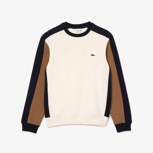 Sudadera Lacoste Jogger Color Block Blanco, Marrón, Azul Marino S