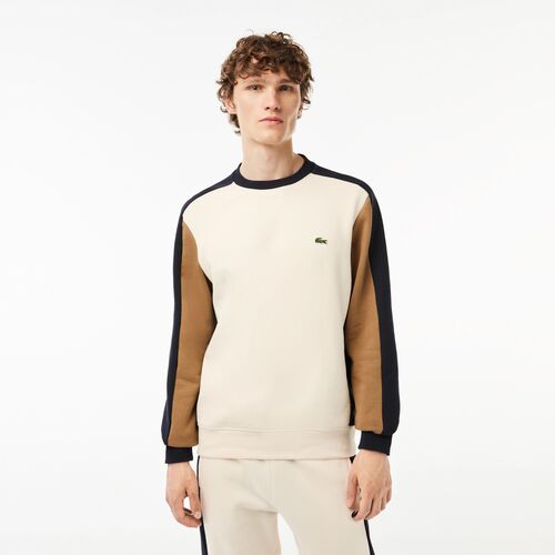 Sudadera Lacoste Jogger Color Block Blanco, Marrón, Azul Marino S
